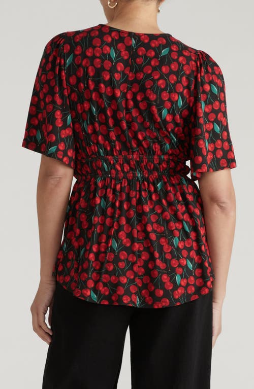 Universal Standard Liquid Jersey Peplum Top In Multi