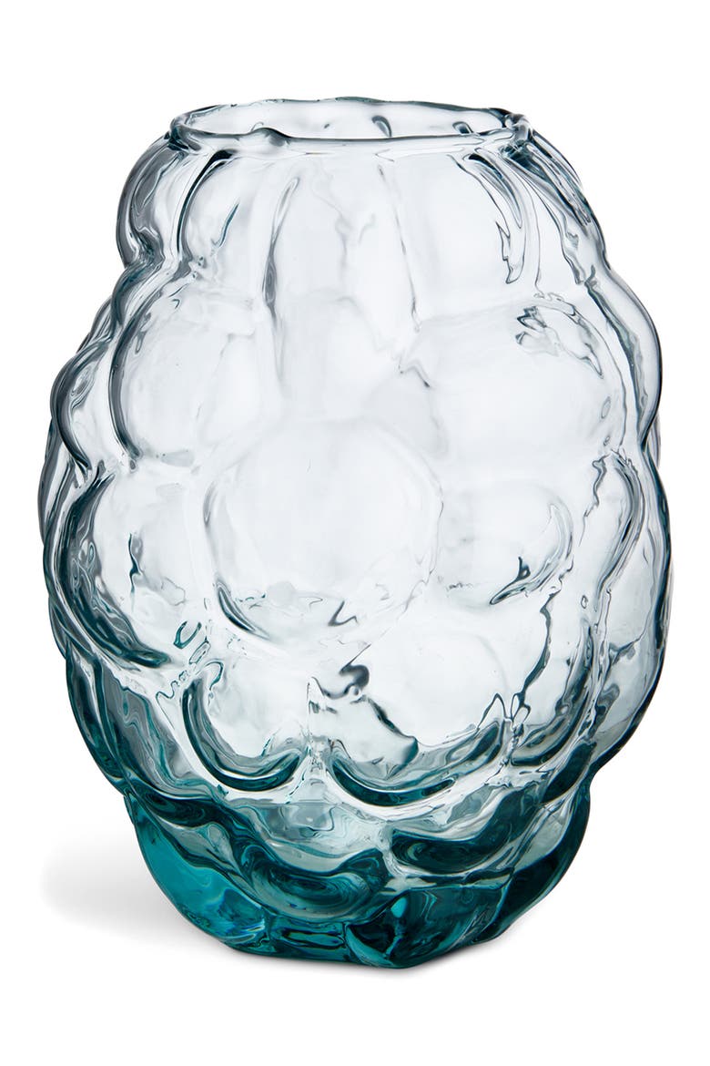 Moss Circular Glass Vase, Main, color, BLUE