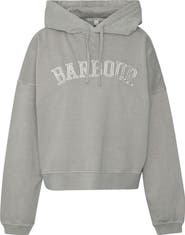 Barbour Katie Logo Embroidered Cotton Graphic Hoodie