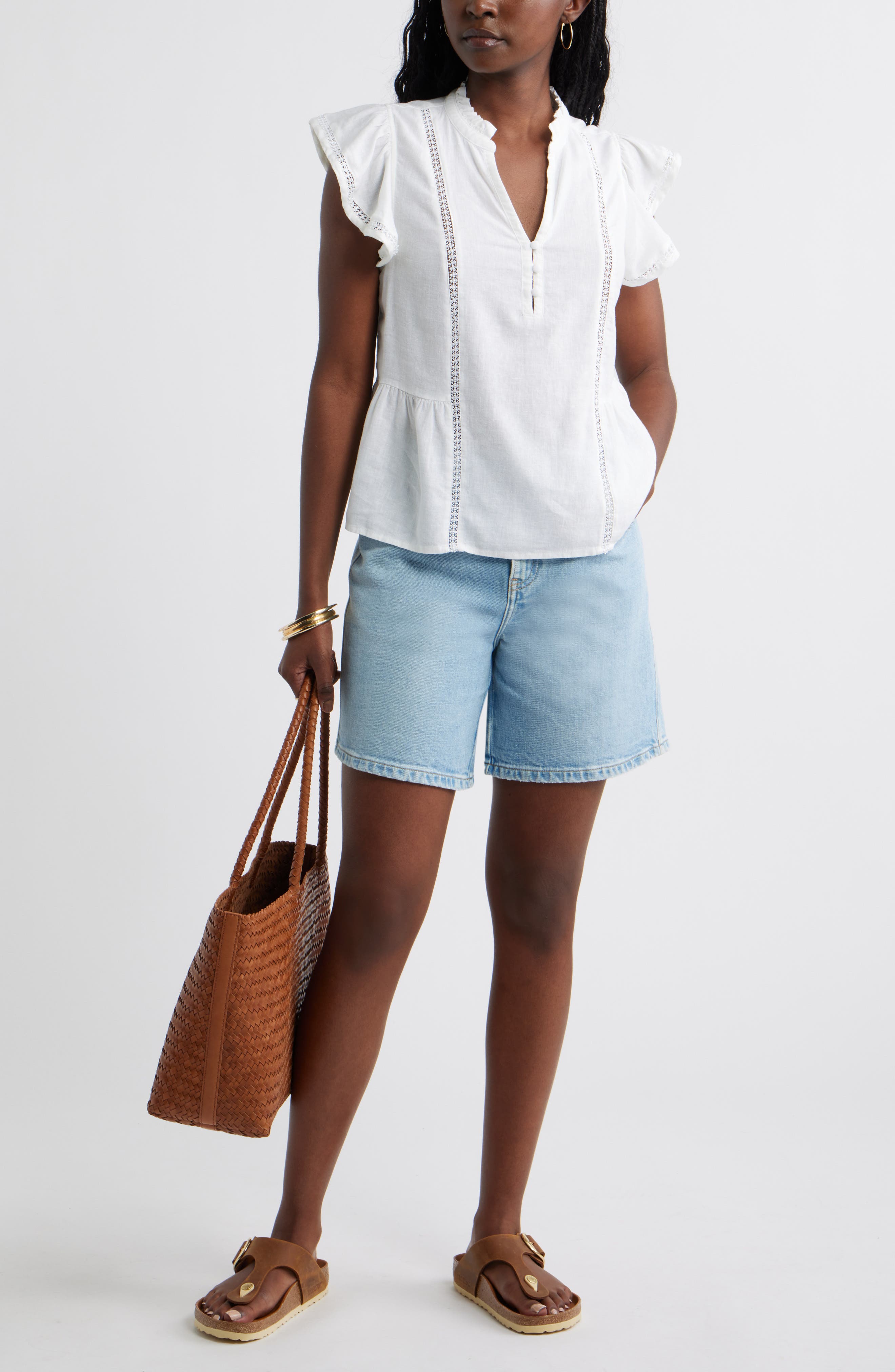 Ruffle Sleeve Popover Top - image 4