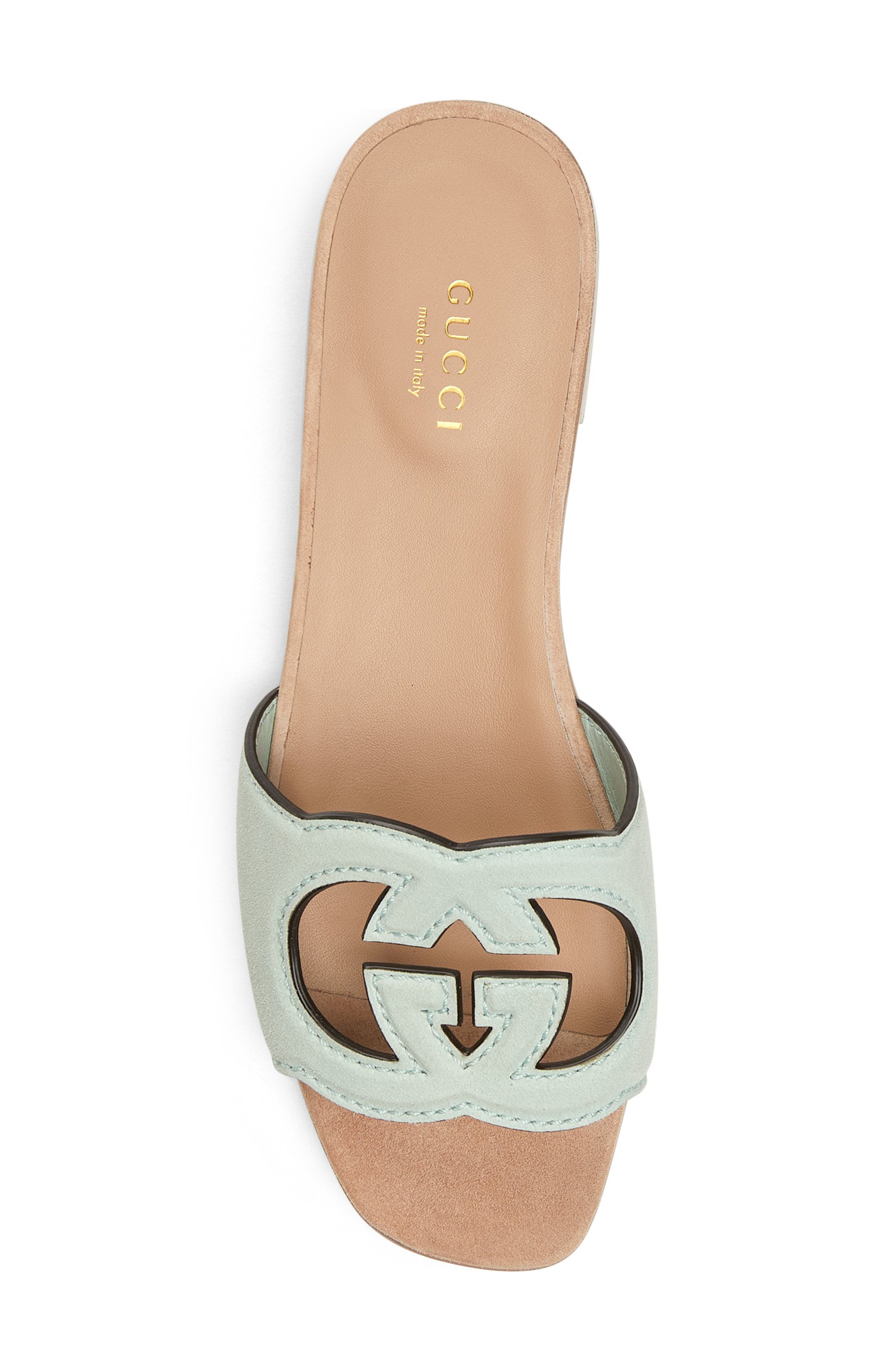 Gucci Interlocking-G Cutout Slide Sandal, Alternate, color, 