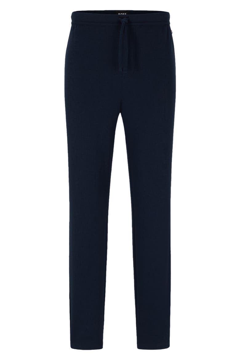Waffle Cotton Blend Pajama Pants, Main, color, DARK BLUE