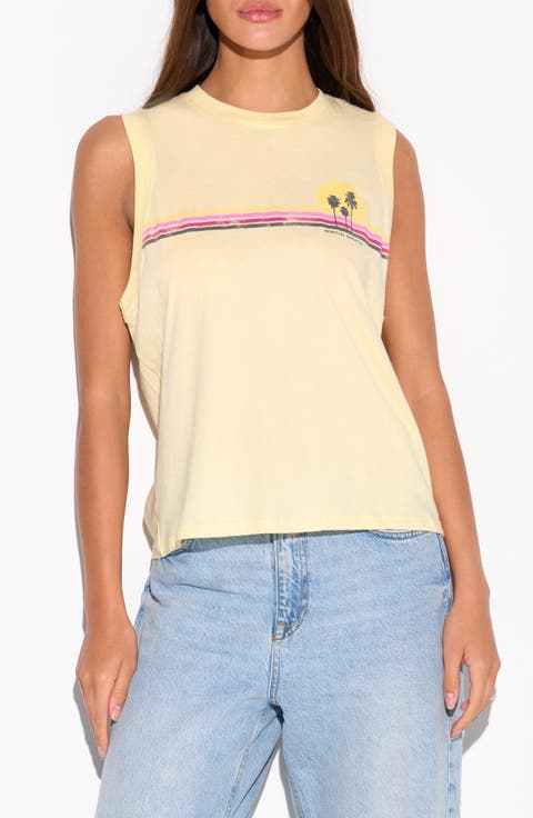 Sunset Stripe Bowery Cotton Graphic Tank