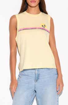 Spiritual Gangster Sunset Stripe Bowery Cotton Graphic Tank