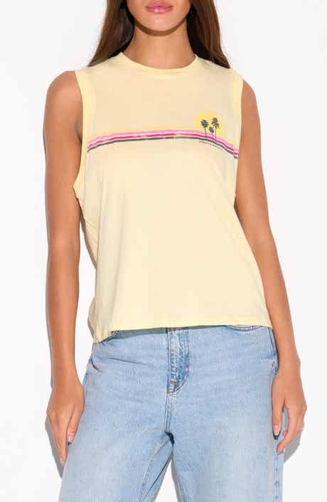 Spiritual Gangster Sunset Stripe Bowery Cotton Graphic Tank