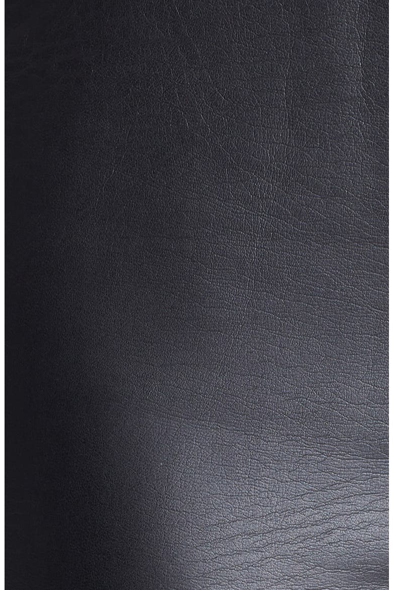 Faux Leather Front Leggings, Alternate, color, BLACK
