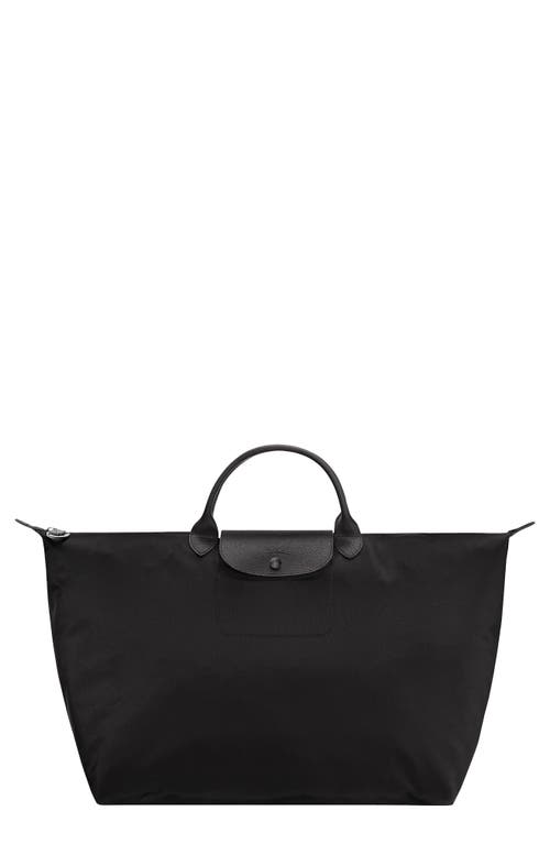 Longchamp Large Le Pliage Recycled Polyamide Travel Bag in Black at Nordstrom