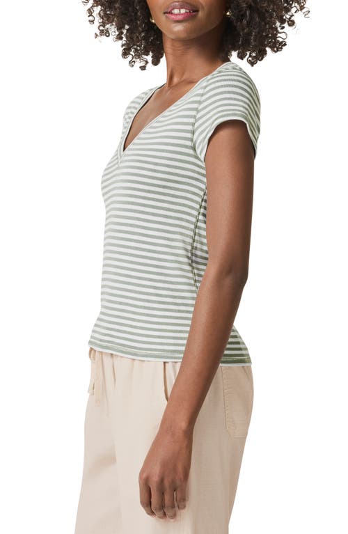 SPLENDID SPLENDID FAYE STRIPE V-NECK T-SHIRT