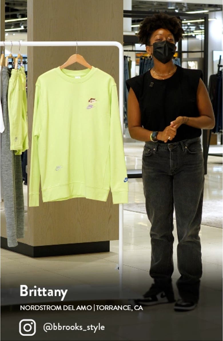 Sportswear Essentials+ Embroidered Swooshes Crewneck Sweatshirt, sales video thumbnail