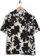 DENIM AND FLOWER Floral Crinkled Camp Shirt