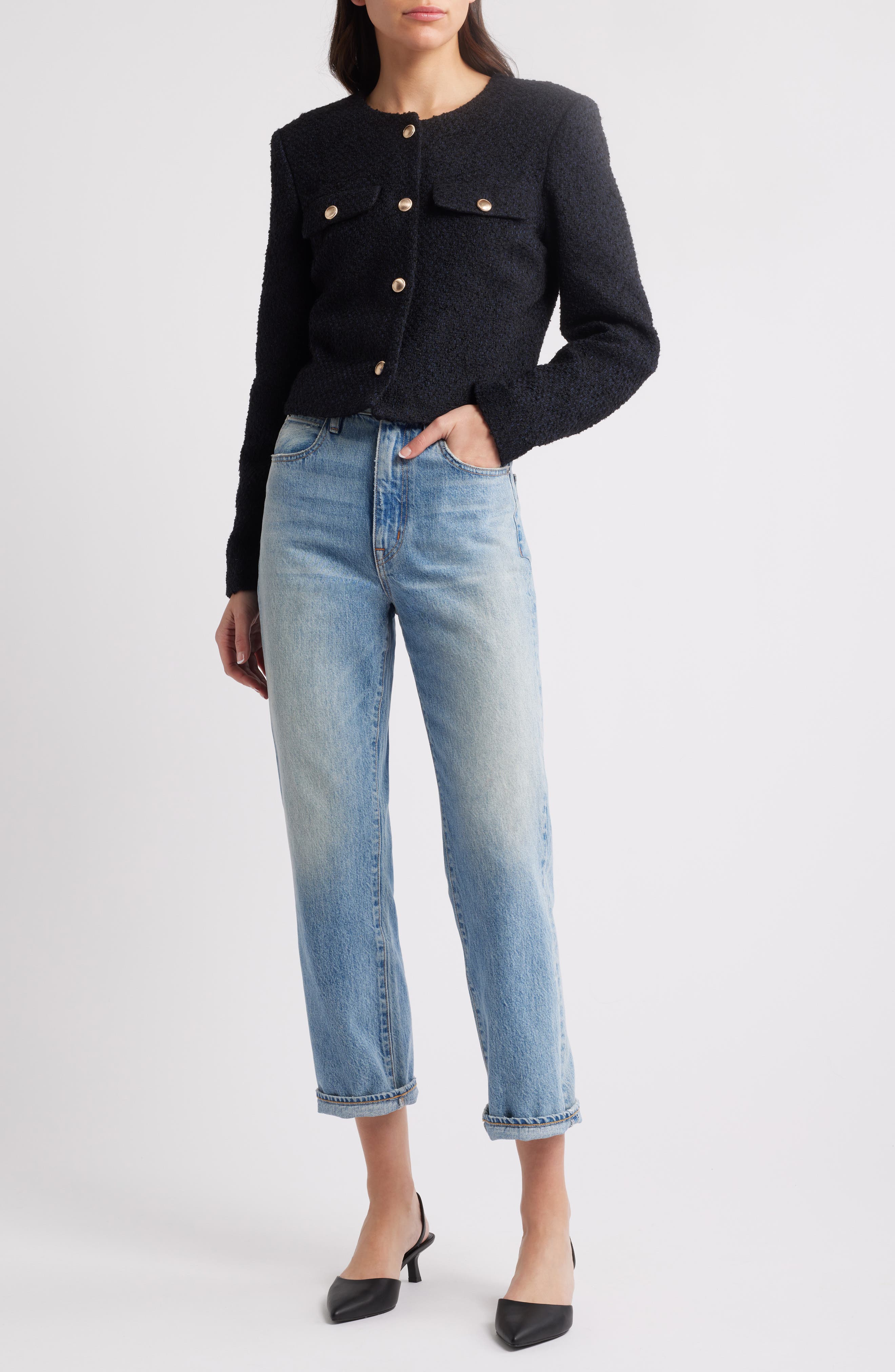 Open Edit Cammie Kitten Heel Slingback Pump, Alternate, color, 