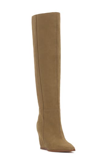 Vince Camuto Tiasie Over The Knee Wedge Boot In Multi