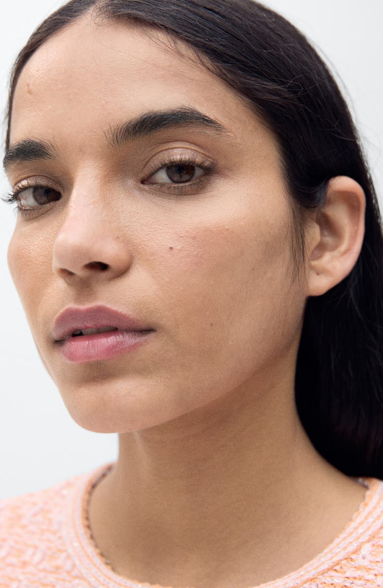 MANGO Tweed Knit Short Sleeve Sweater, Alternate, color,