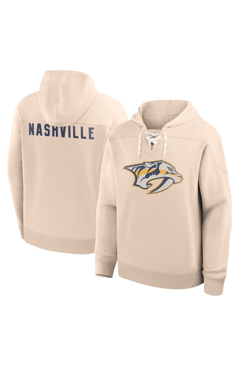 FANATICS Men's Fanatics Cream Nashville Predators Vintage Hoodie, Main, color, Cream