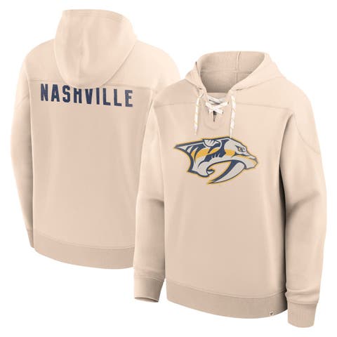Men's Fanatics Cream Nashville Predators Vintage Hoodie