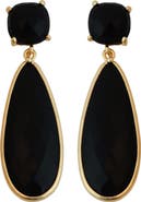 Panacea Black Crystal Teardrop Earrings