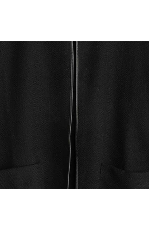 Ralph Lauren Lauren Equestrian Buckle Ruana In Black