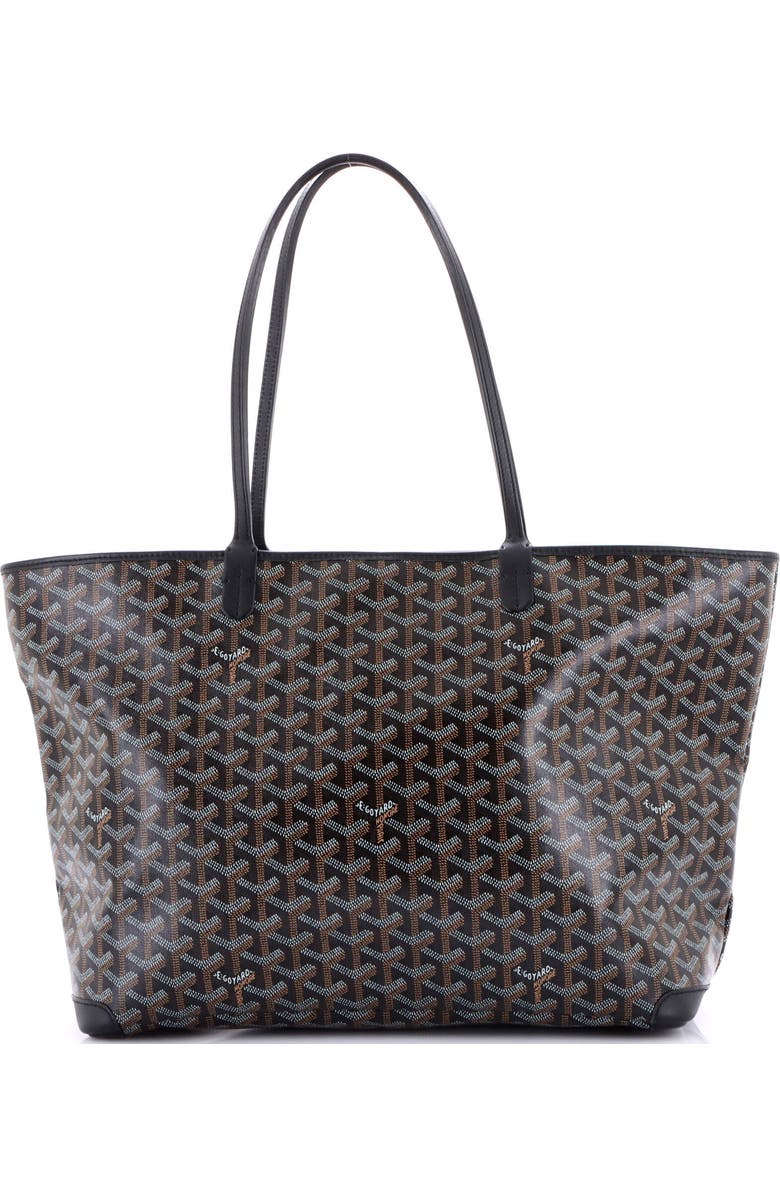 Pre-Owned Goyard Artois Tote Coated Canvas MM, Main, color, Black