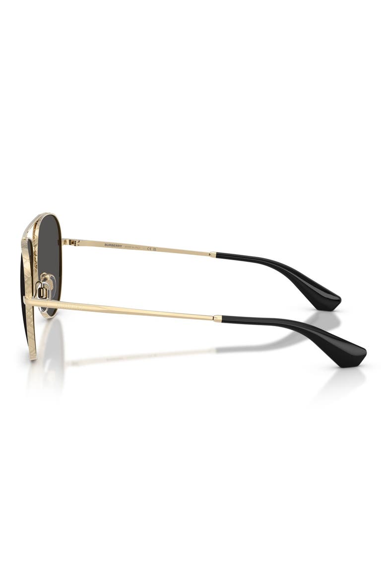 59mm Pilot Sunglasses, Alternate, color, LIGHT GOLD / DARK GREY