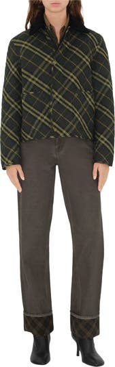 【関税&送料込】Burberry Cropped Check Quilted Barn Jacket Burberry Cropped Check Quilted Barn Jacket | Nordstrom