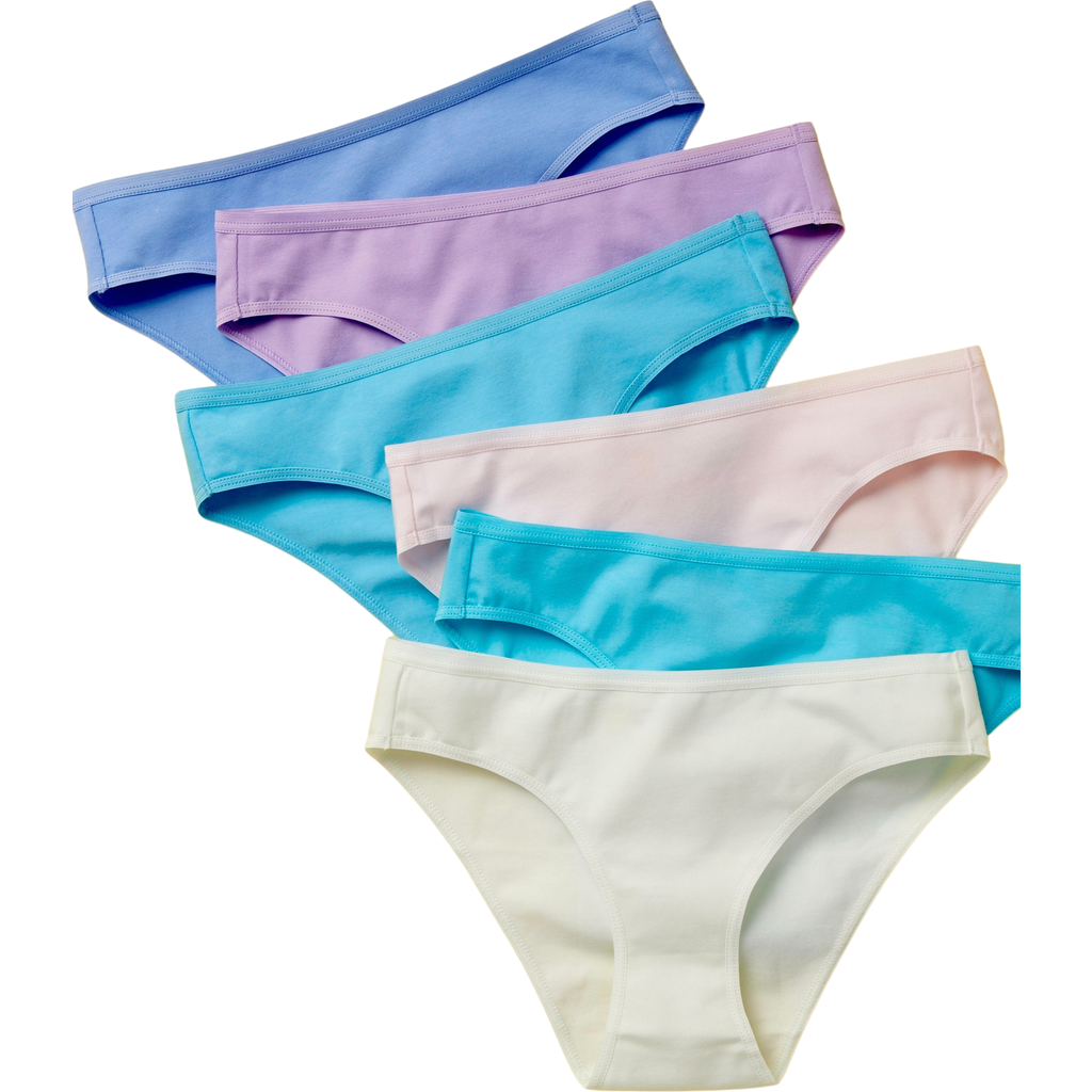 Yellowberry Simple Pima Cotton Underwear 6pk In Lupin Swirl