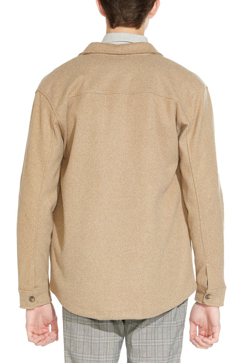 Relaxed Fit Shirt Jacket, Alternate, color, HTHR KHAKI