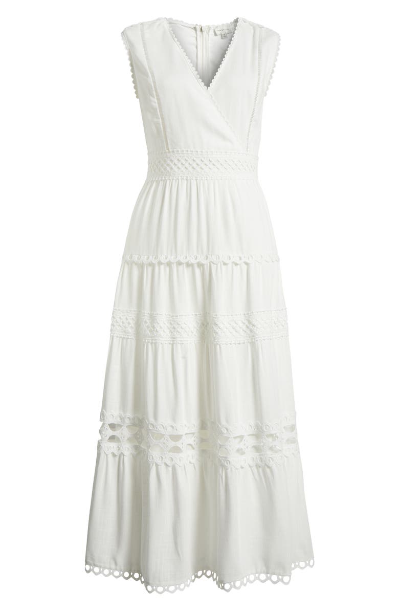 Adelyn Rae Roxy Lace Trim Maxi Dress, Alternate, color, 