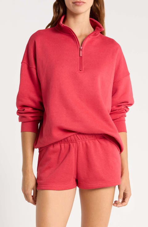 Cozy Crush Half-Zip Cotton Blend Sweatshirt