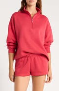 Florence by Mills Cozy Crush Half-Zip Cotton Blend Sweatshirt