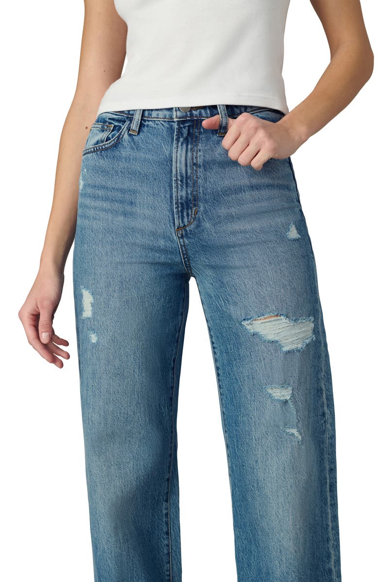 Joe's The Mia High Waist Distressed Wide Leg Jeans, Alternate, color, Showdown Destruct