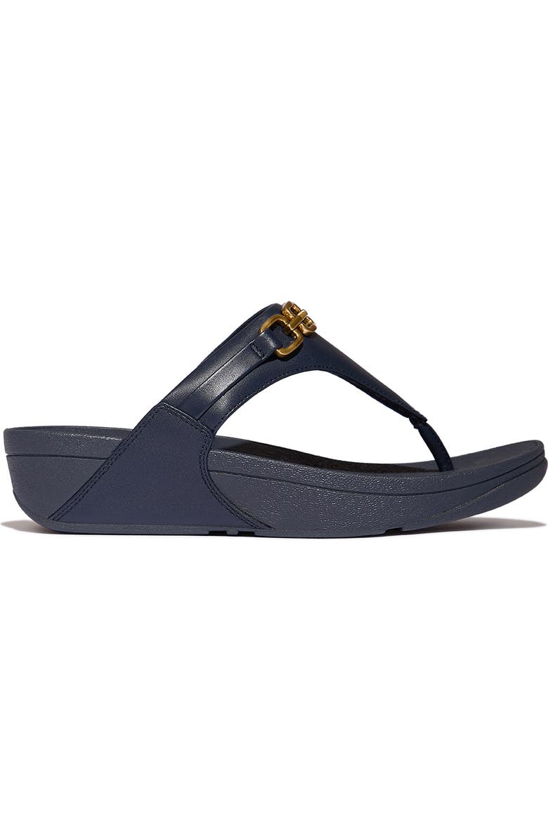 FitFlop Lulu Square Chain Sandal, Alternate, color, Midnight Navy