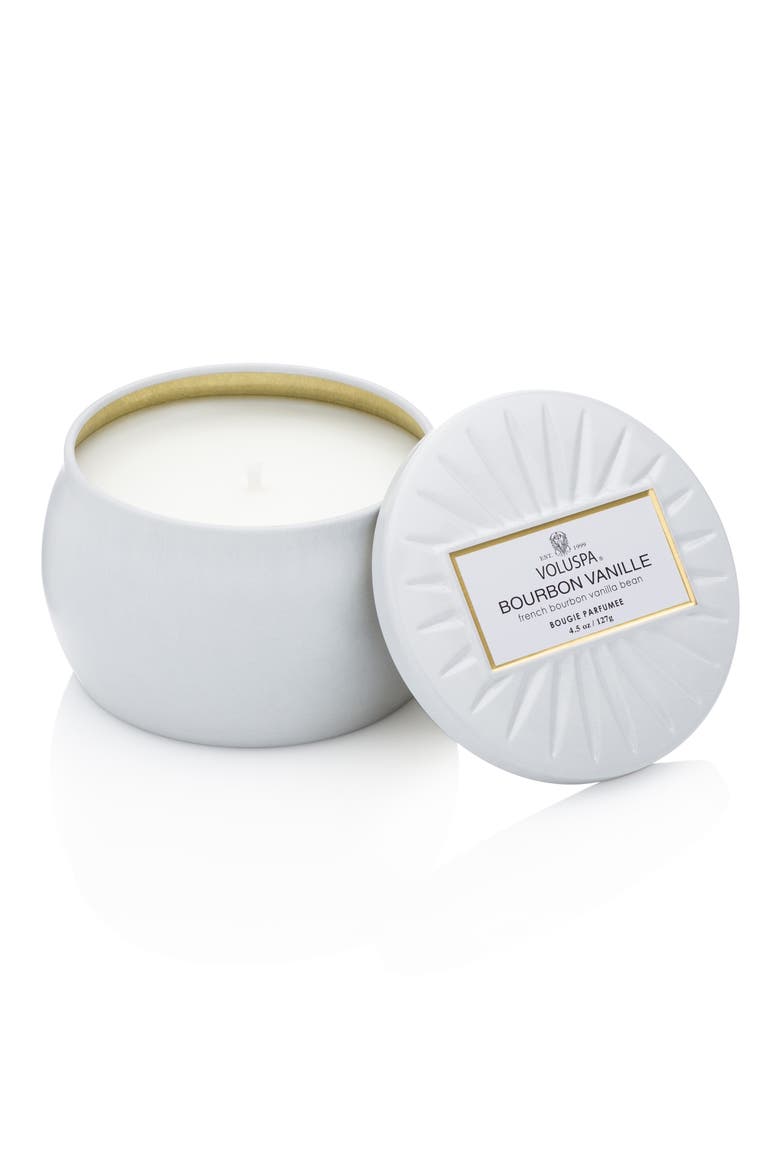 Vermeil - French Bourbon Vanille Mini Tin Candle, Main, color, NO COLOR