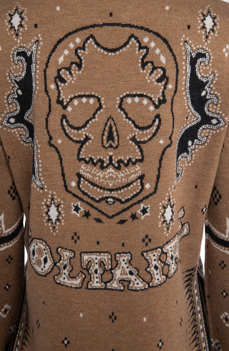 Zadig & Voltaire Leon Western Merino Wool Sweater, Alternate, color, Daim