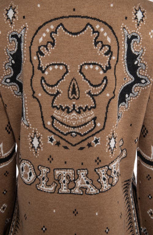 Zadig & Voltaire Leon Western Merino Wool Sweater In Brown