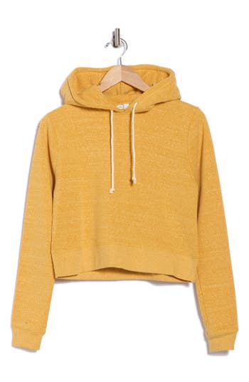 Threads 4 Thought Fleece Crop Hoodie In Orange