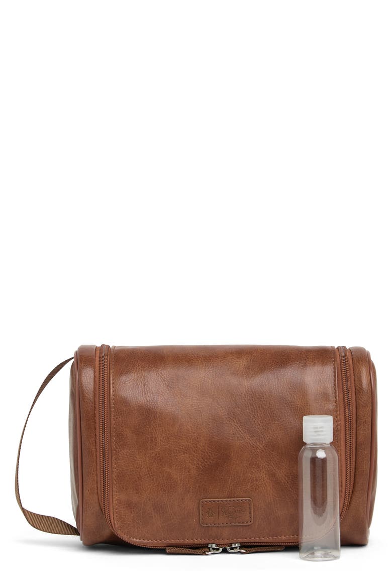 Hanging Leather Dopp Kit, Main, color, LUGG