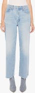 MOTHER The Rambler Raw Hem Ankle Straight Leg Jeans