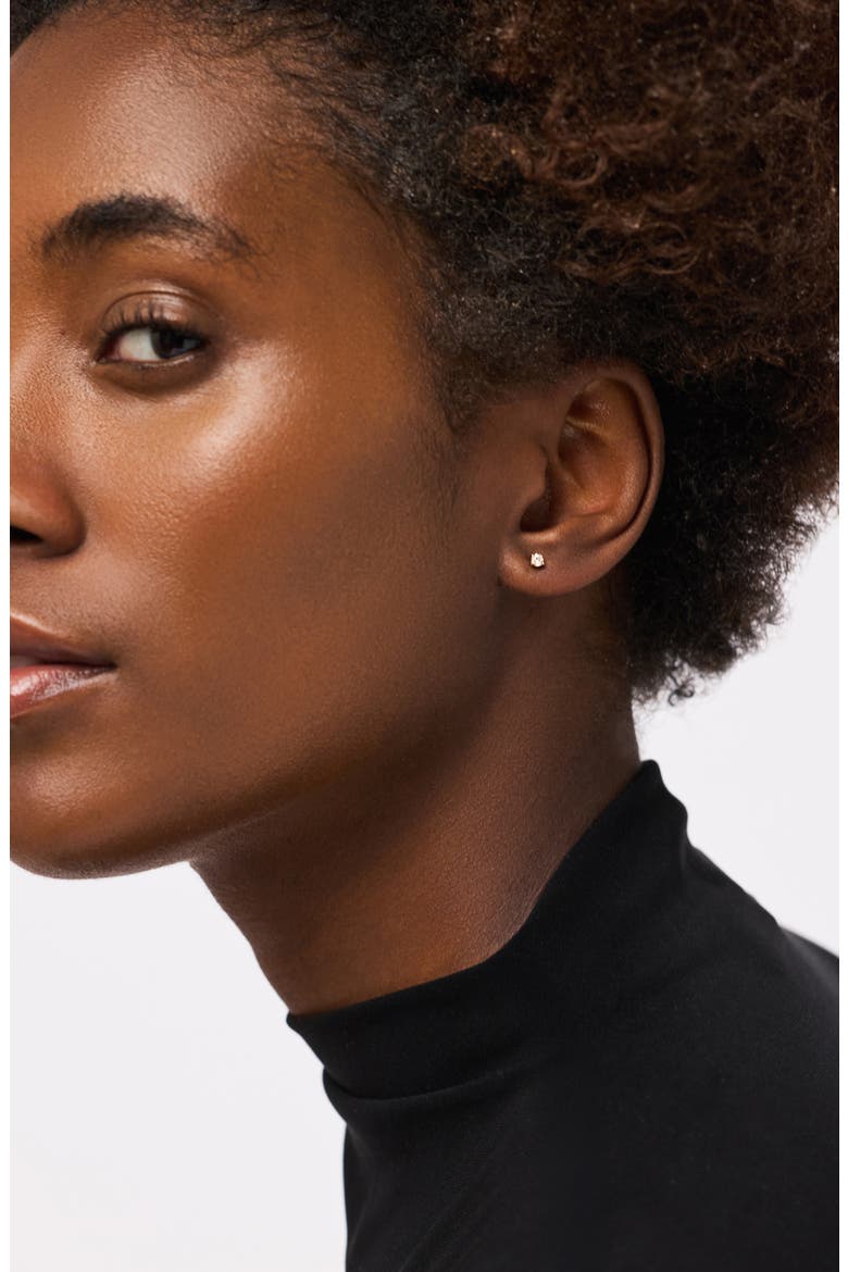 Lab Grown Diamond Earrings - Gold Small Diamond Studs, Alternate, color, Gold
