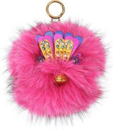 Kurt Geiger London Faux Fur Pompom Eagle Bag Charm