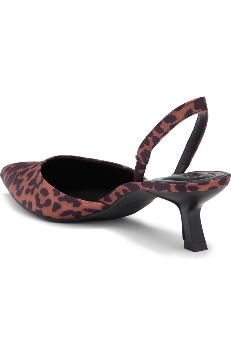 Open Edit Cammie Kitten Heel Slingback Pump, Alternate, color, Tan Leopard