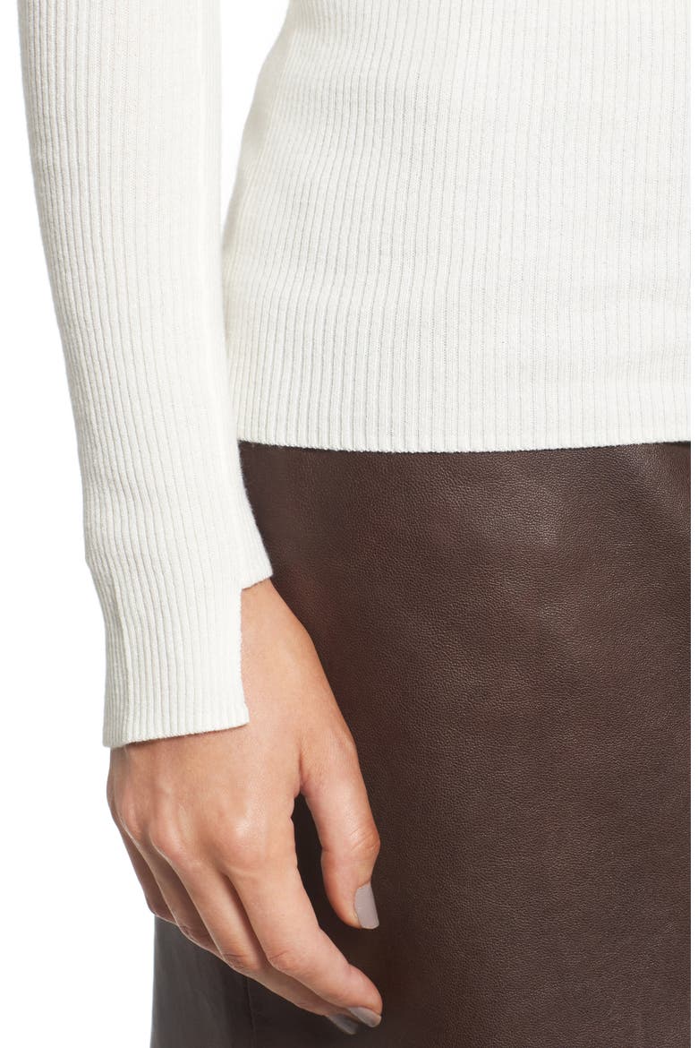x Something Navy Turtleneck Sweater, Alternate, color, IVORY