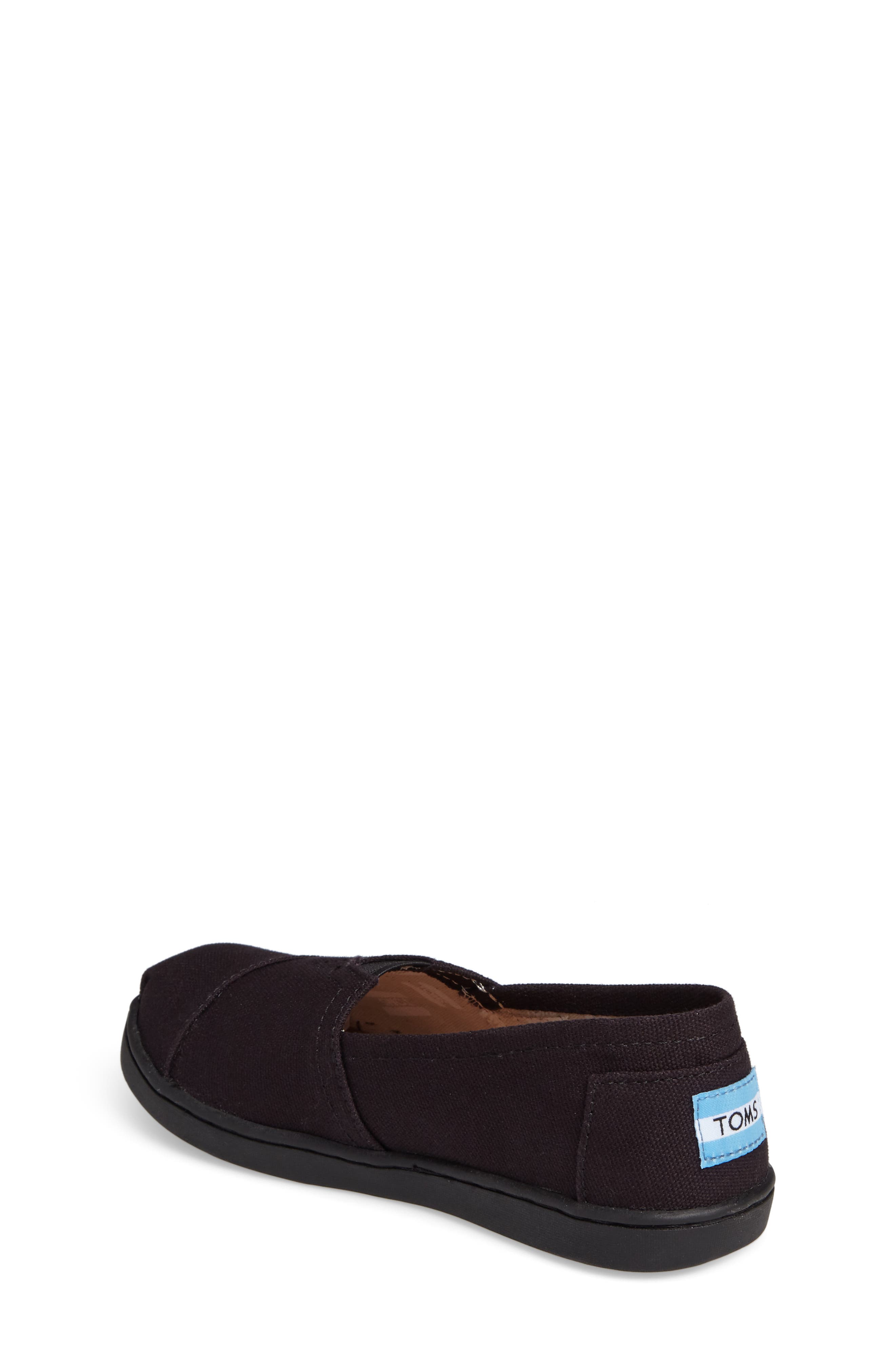 TOMS Kids' Alpargata Slip-On, Alternate, color, Black Canvas