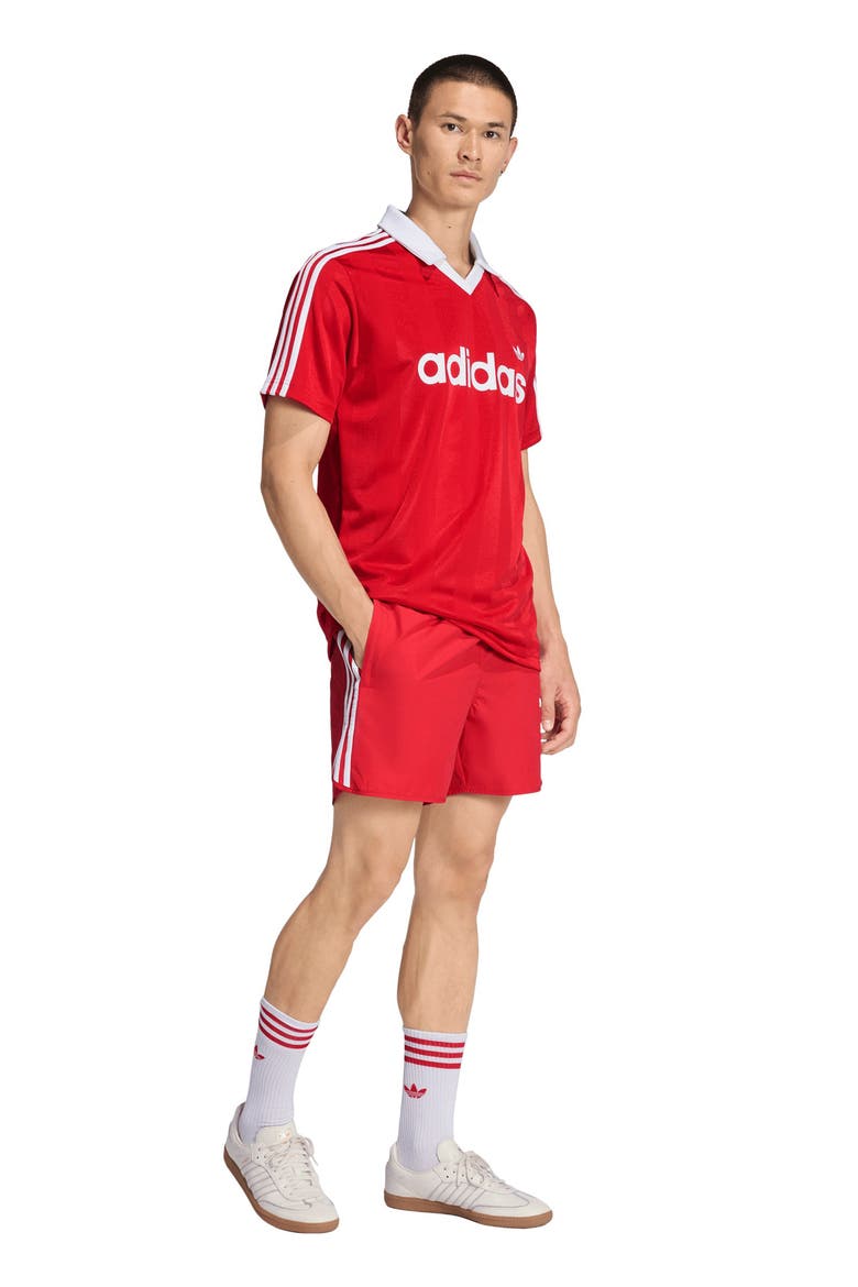 Short Sleeve Stripe Soccer Jersey, Alternate, color, BETTER SCARLET
