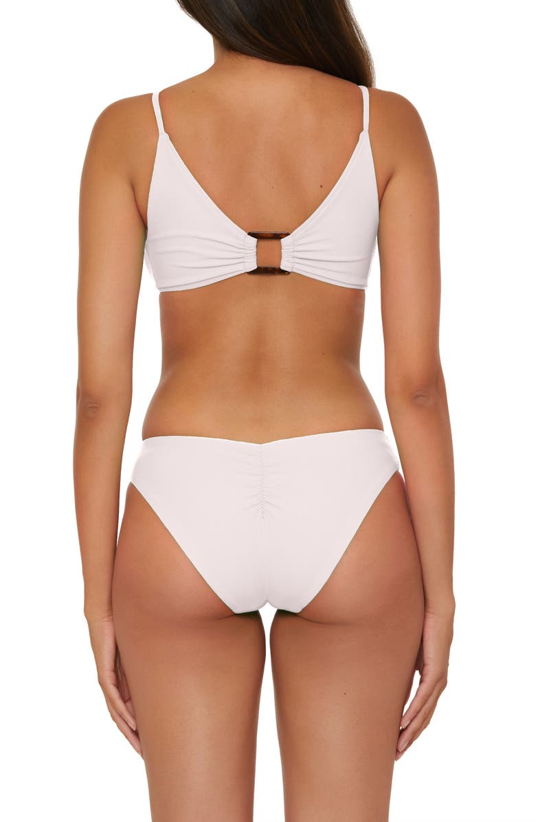 Becca Modern Edge Hipster Bikini Bottoms, Alternate, color, White