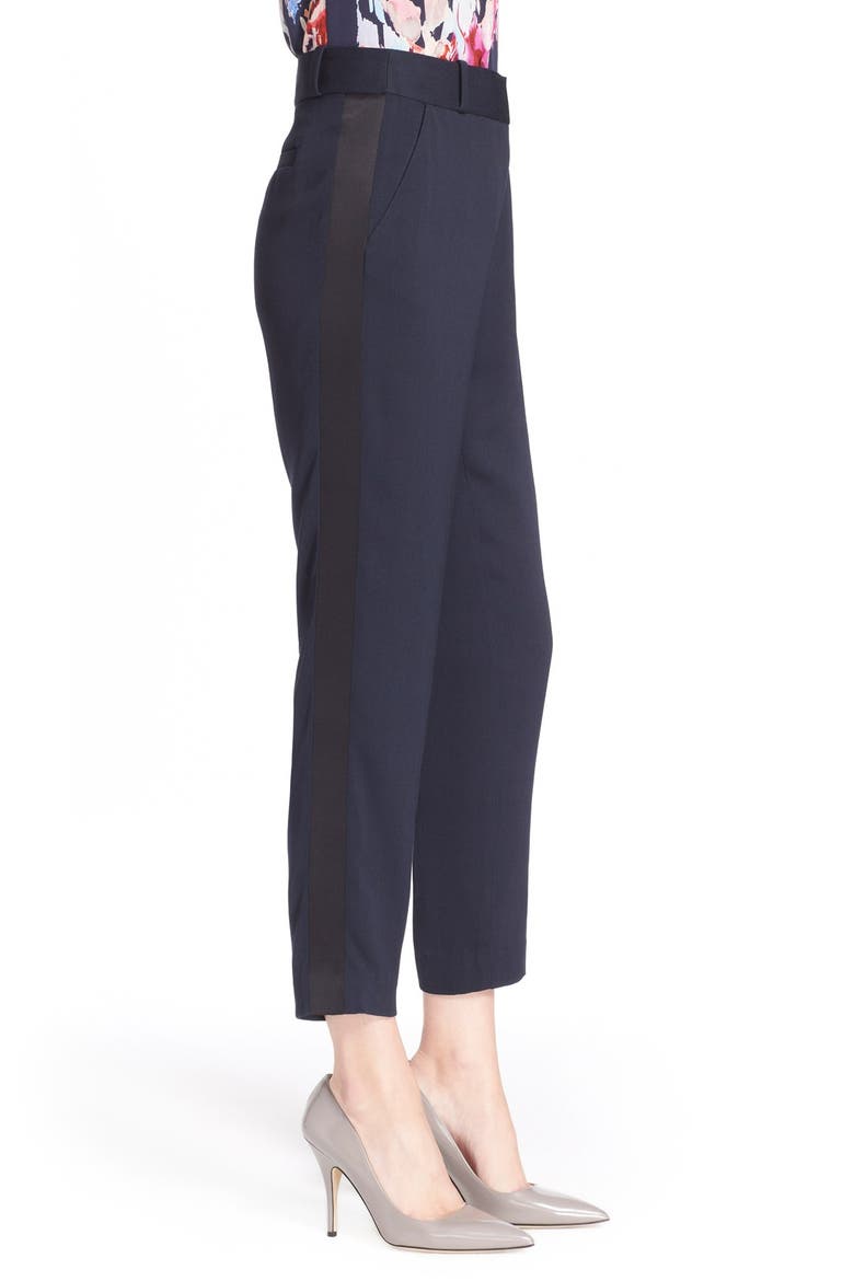 'rosalia' tuxedo stripe pants, Alternate, color, INK