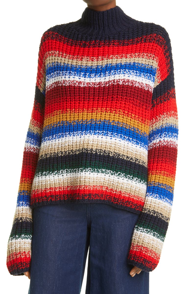 La Ligne Stripe Wool Sweater, Main, color,