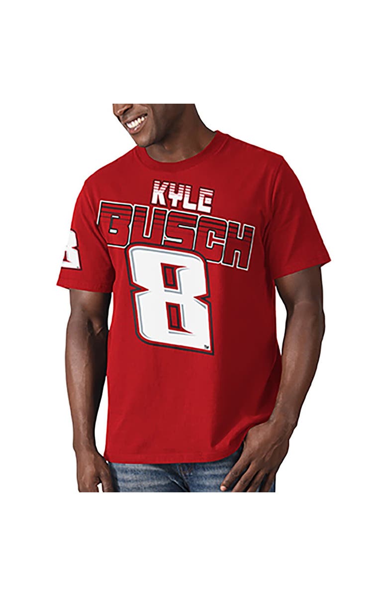 STARTER Men's Starter Red Kyle Busch Special Teams T-Shirt, Alternate, color, Red