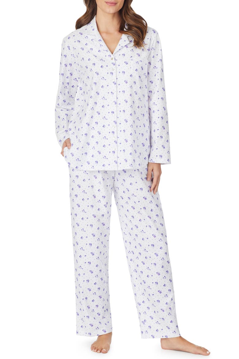 Cotton Pajamas, Main, color, WHT GRND WITH LVNDR FLRL DOT