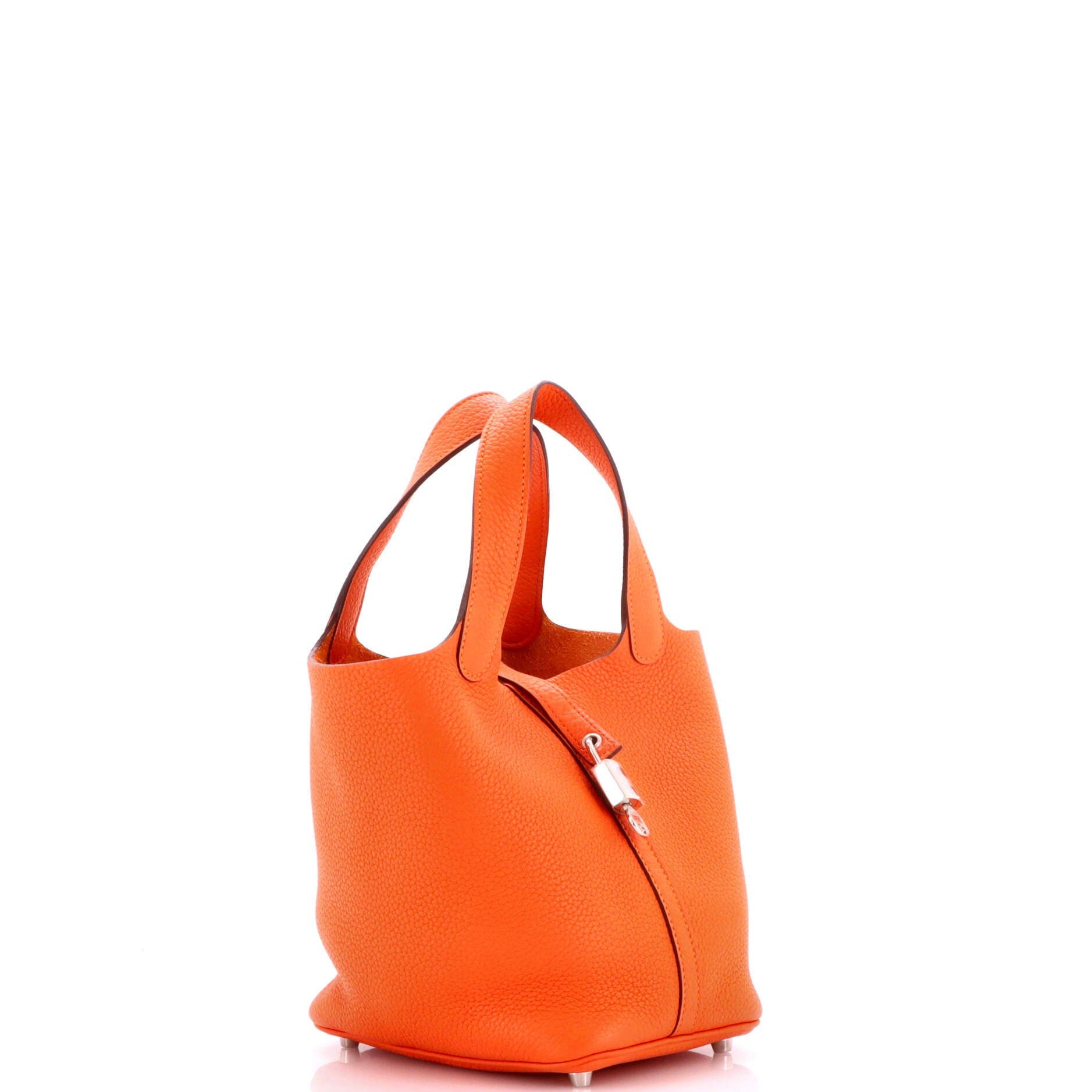 Pre-Owned Hermes Picotin Lock Bag Clemence PM, Alternate, color, Feu