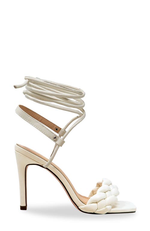 Chase & Chloe Chase And Chloe Ankle Tie Braided Sandal